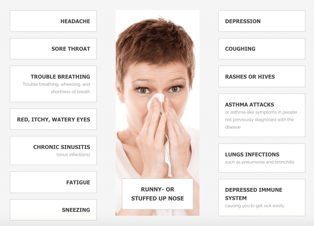 Health problems caused by mould spores
