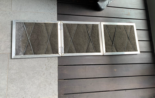 Filter before cleaning